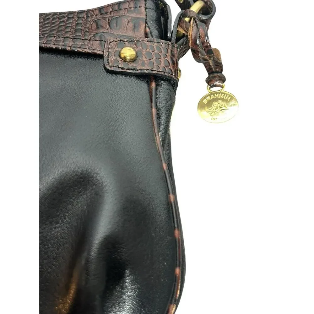 Brahmin Tuscan Louise Melbourne Croc Emb Pebble Leather - Handbag‎